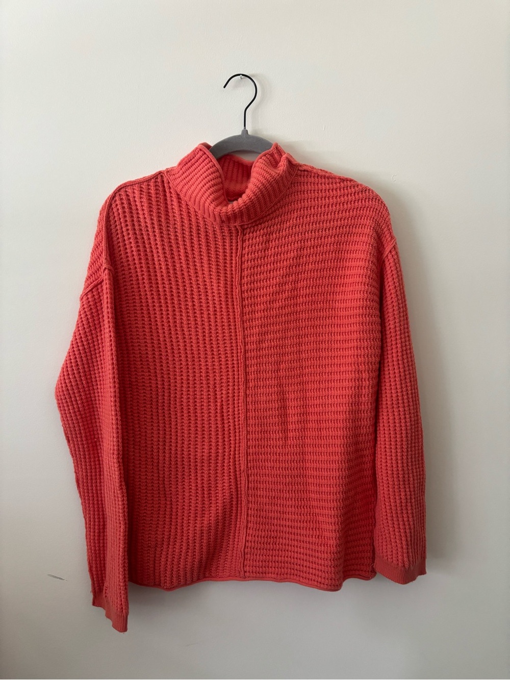 Sonoma Coral Ribbed Turtleneck Sweater